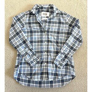 Grayson By Frank & Eileen Hero Shirt Womens Plaid Button Up Blue White